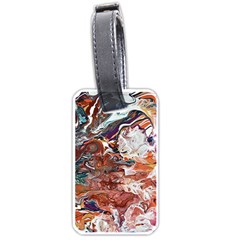 Summer Arabesque Luggage Tag (one Side) by kaleidomarblingart