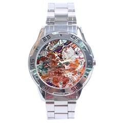 Summer Arabesque Stainless Steel Analogue Watch by kaleidomarblingart