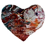 Summer Arabesque Large 19  Premium Heart Shape Cushions Front