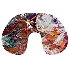 Summer Arabesque Travel Neck Pillow by kaleidomarblingart