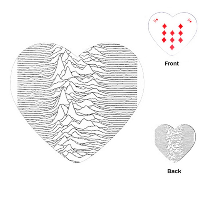 Joy Division Unknown Pleasures Playing Cards Single Design (Heart)