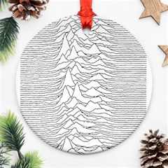 Joy Division Unknown Pleasures Round Ornament (two Sides)