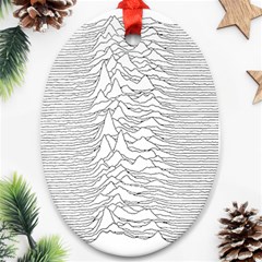 Joy Division Unknown Pleasures Oval Ornament (two Sides)