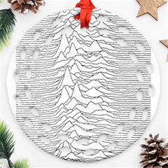 Joy Division Unknown Pleasures Ornament (round Filigree) by Jancukart