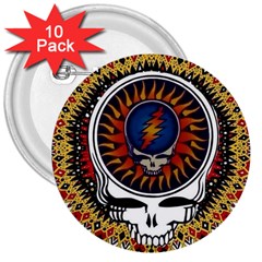 Grateful Dead 3  Buttons (10 Pack) 