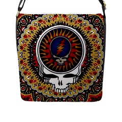 Grateful Dead Flap Closure Messenger Bag (l) by Jancukart