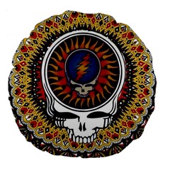 Grateful Dead Large 18  Premium Flano Round Cushions