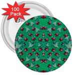 Beautiful Tropical Orchids Blooming Over Earth In Peace 3  Buttons (100 pack)  Front