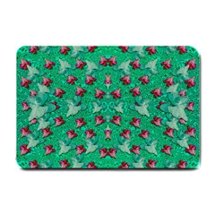 Beautiful Tropical Orchids Blooming Over Earth In Peace Small Doormat  by pepitasart