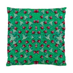 Beautiful Tropical Orchids Blooming Over Earth In Peace Standard Cushion Case (one Side) by pepitasart