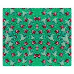 Beautiful Tropical Orchids Blooming Over Earth In Peace Double Sided Flano Blanket (small)  by pepitasart