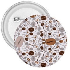 Brown Coffee Beans Pattern 3  Buttons