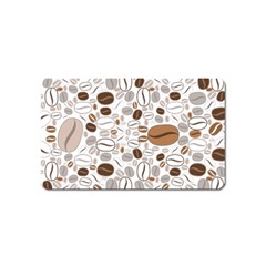 Brown Coffee Beans Pattern Magnet (name Card)