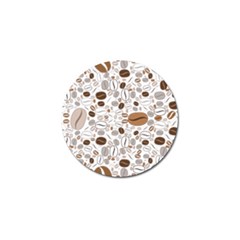 Brown Coffee Beans Pattern Golf Ball Marker