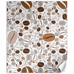 Brown Coffee Beans Pattern Canvas 8  x 10  8.15 x9.66  Canvas - 1