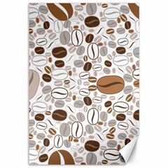 Brown Coffee Beans Pattern Canvas 12  X 18 