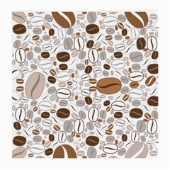 Brown Coffee Beans Pattern Medium Glasses Cloth (2 Sides)