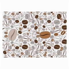 Brown Coffee Beans Pattern Large Glasses Cloth