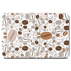 Brown Coffee Beans Pattern Large Doormat  by Jancukart