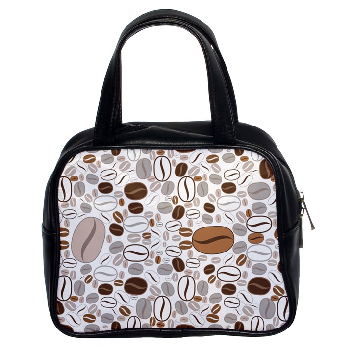 Brown Coffee Beans Pattern Classic Handbag (Two Sides)