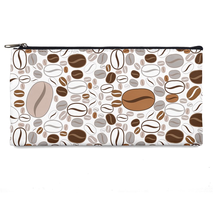 Brown Coffee Beans Pattern Pencil Case