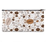 Brown Coffee Beans Pattern Pencil Case Back