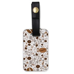 Brown Coffee Beans Pattern Luggage Tag (one Side)