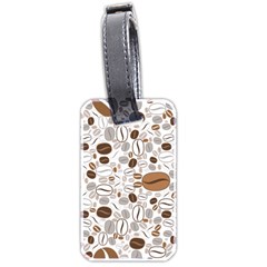 Brown Coffee Beans Pattern Luggage Tag (two Sides)