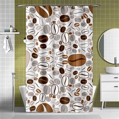 Brown Coffee Beans Pattern Shower Curtain 48  X 72  (small) 