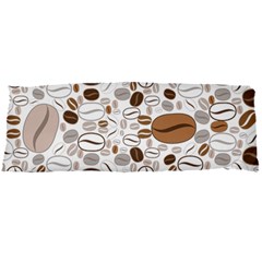 Brown Coffee Beans Pattern Body Pillow Case Dakimakura (two Sides) by Jancukart