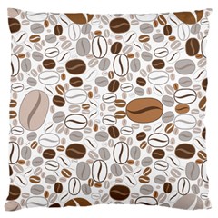 Brown Coffee Beans Pattern Large Cushion Case (two Sides) by Jancukart