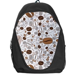 Brown Coffee Beans Pattern Backpack Bag by Jancukart