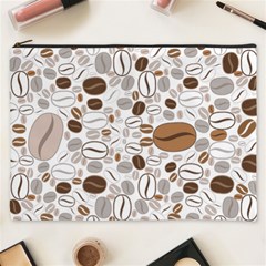 Brown Coffee Beans Pattern Cosmetic Bag (xxxl)