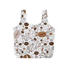 Brown Coffee Beans Pattern Full Print Recycle Bag (s) by Jancukart