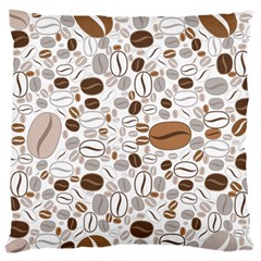 Brown Coffee Beans Pattern Standard Flano Cushion Case (one Side)