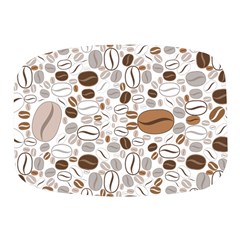 Brown Coffee Beans Pattern Mini Square Pill Box by Jancukart