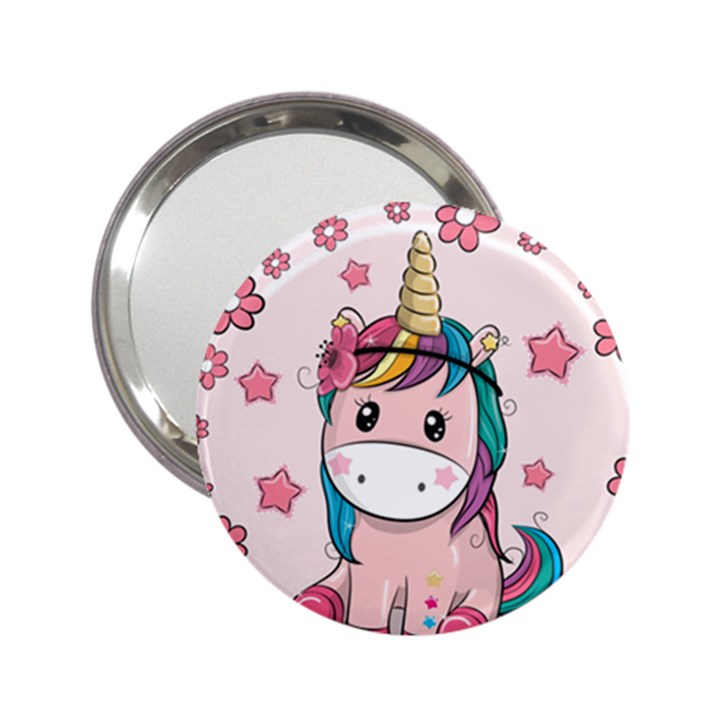 Cartoon Unicorn Fantasy 2.25  Handbag Mirrors