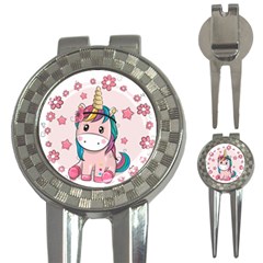 Cartoon Unicorn Fantasy 3-in-1 Golf Divots