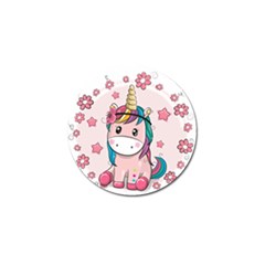 Cartoon Unicorn Fantasy Golf Ball Marker