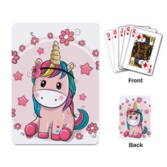 Cartoon Unicorn Fantasy Playing Cards Single Design (rectangle) by Jancukart