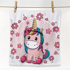 Cartoon Unicorn Fantasy Face Towel