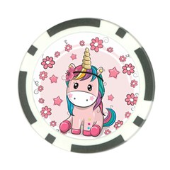 Cartoon Unicorn Fantasy Poker Chip Card Guard (10 Pack) by Jancukart