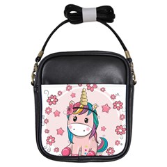 Cartoon Unicorn Fantasy Girls Sling Bag by Jancukart