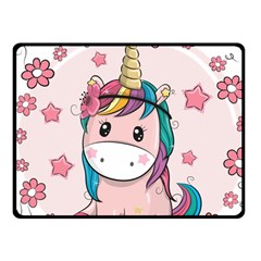 Cartoon Unicorn Fantasy Fleece Blanket (small)