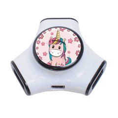 Cartoon Unicorn Fantasy 3-port Usb Hub