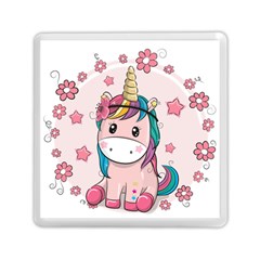 Cartoon Unicorn Fantasy Memory Card Reader (square) by Jancukart