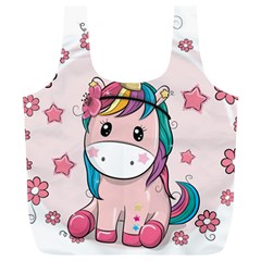 Cartoon Unicorn Fantasy Full Print Recycle Bag (xl)