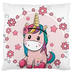 Cartoon Unicorn Fantasy Standard Flano Cushion Case (one Side) by Jancukart