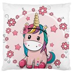 Cartoon Unicorn Fantasy Large Flano Cushion Case (One Side) Front