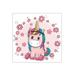 Cartoon Unicorn Fantasy Satin Bandana Scarf 22  X 22 